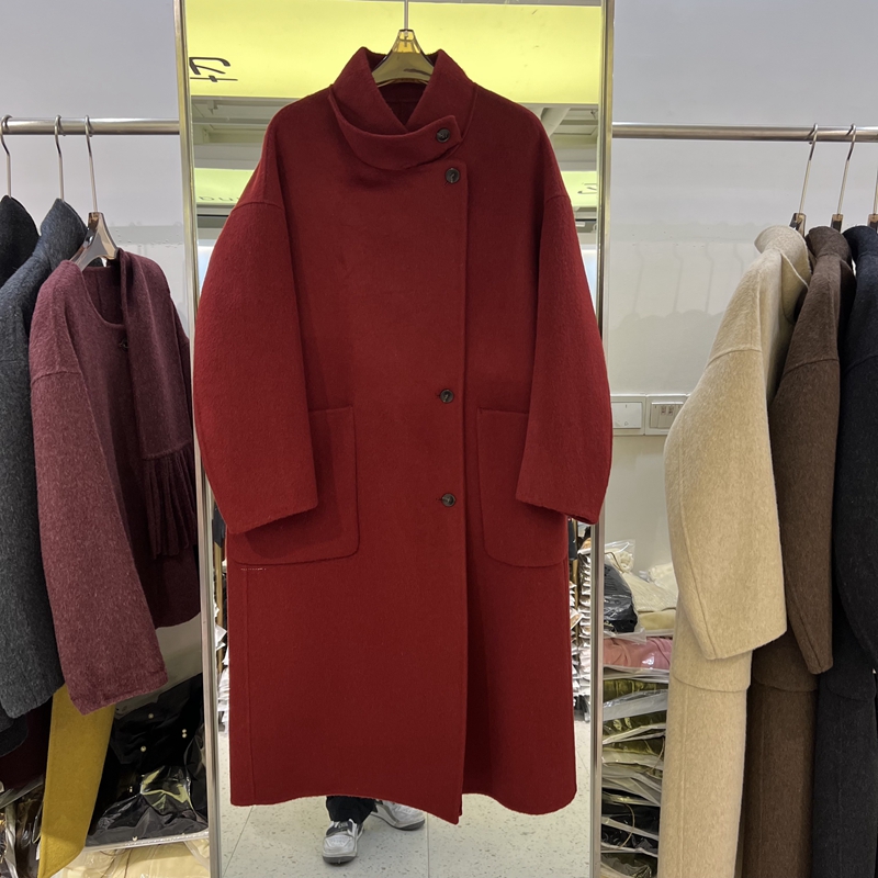 时尚双面羊绒大衣中长款显瘦