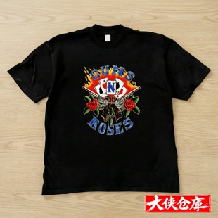 大侠仓库美国西部牛仔大学时尚美式潮流可爱运动时尚纯棉学生短袖