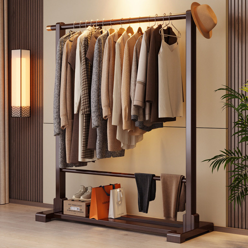 挂衣架落地卧室简易室内挂衣杆家用衣帽架简约现代衣服立式收纳架