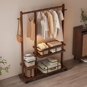 简易挂衣架多功能落地家用立式 衣柜架子卧室收纳衣服置物架衣帽架