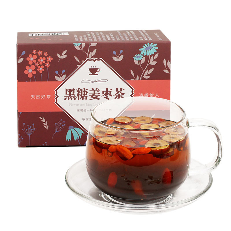 黑糖姜枣茶红糖姜枣茶黑糖姜茶枸杞茶叶红枣枸杞桂圆茶红糖水
