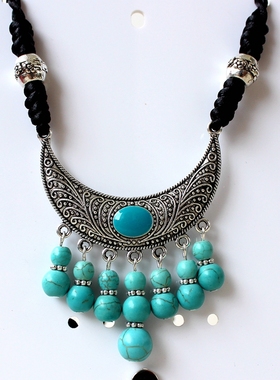 民族风云南西藏特色松石复古项链