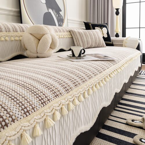 法式高级感沙发垫四季通用2025新款异形防滑坐垫冬直排防猫抓盖