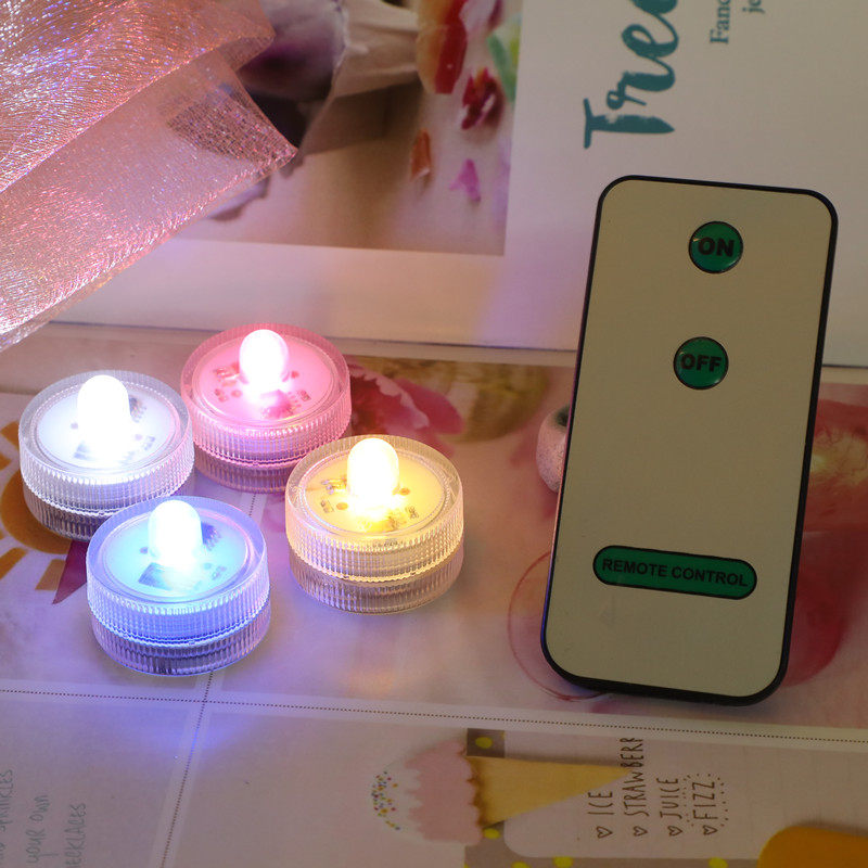 不插电led迷你电子遥控发光小灯纽扣电池装饰灯少女心创意手办diy