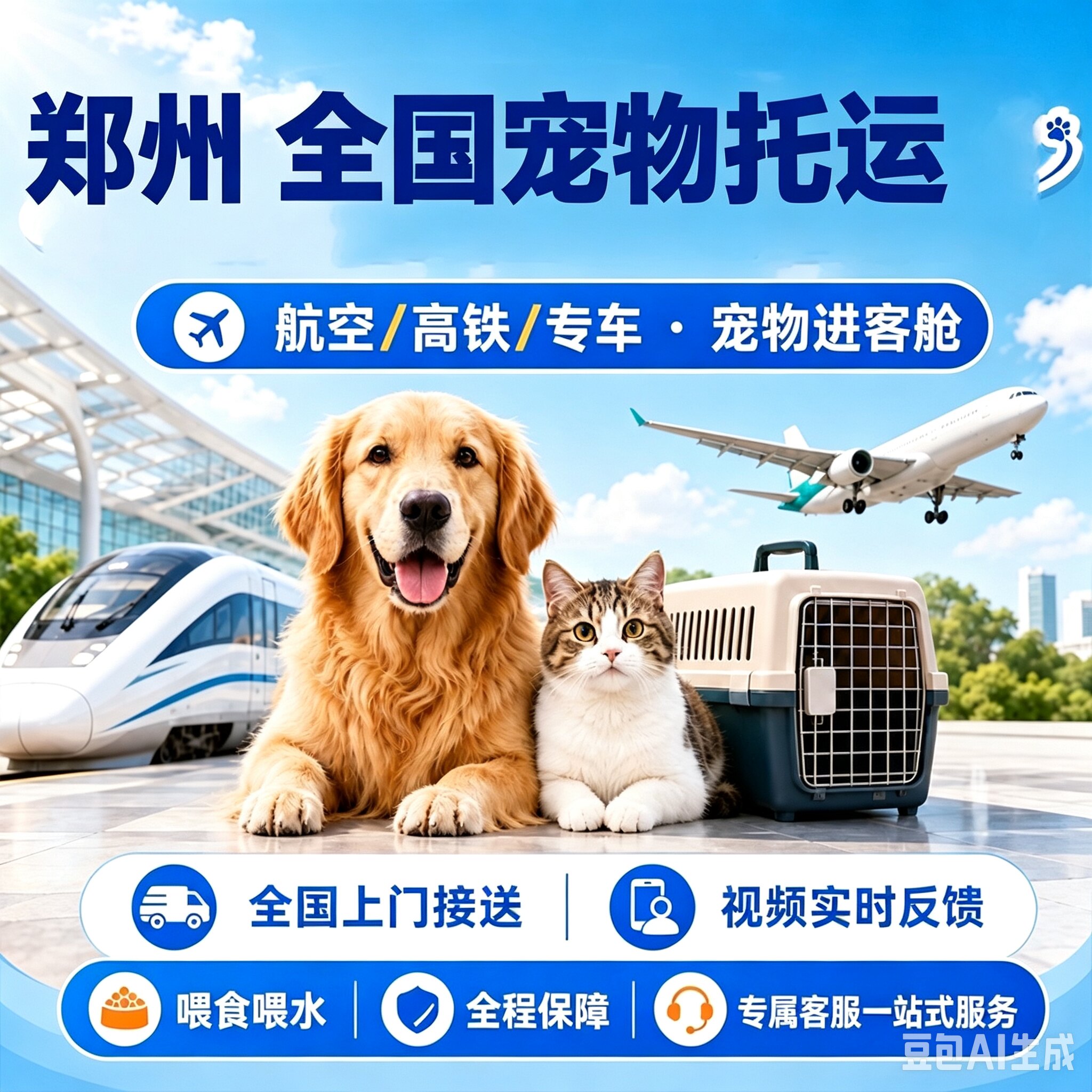 郑州全国宠物托运服务宠物随机手宠物托运