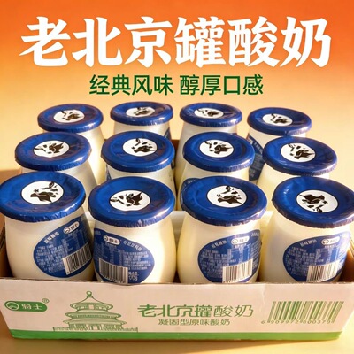 骑士老北京酸奶170g*12瓶传统工艺特产乳酸菌童年风味发酵