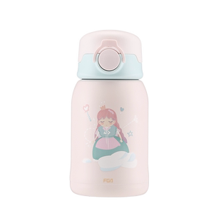 富光儿童保温杯316不锈钢带吸管水杯宝宝便携幼儿园水壶小学生女