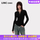 LINCCHIC金羽杰2024年秋季 女S243SW532 绑带设计针织衫 新品 修身