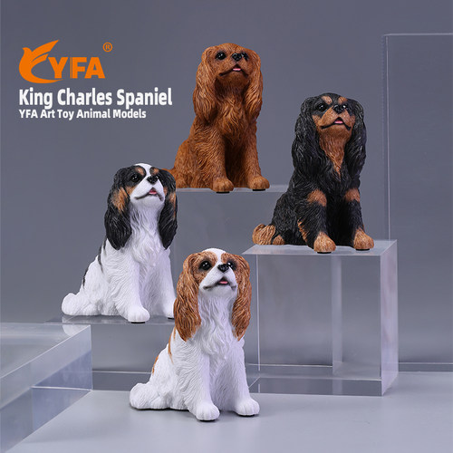 YFA查理王小猎犬仿真狗模型摆件