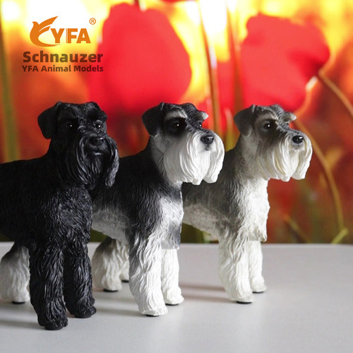 YFA雪纳瑞模型仿真狗车载摆件