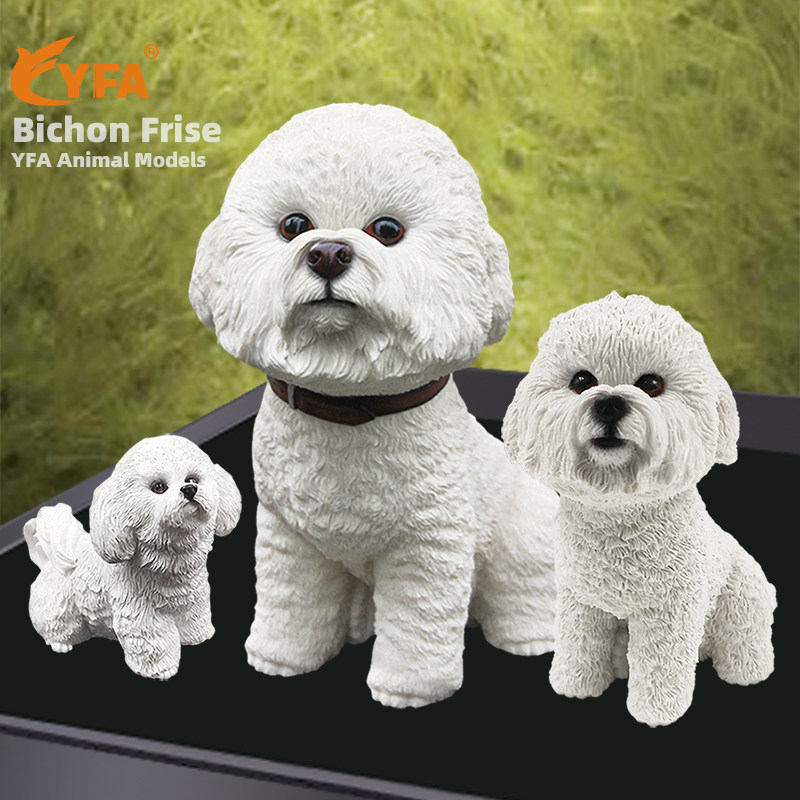 YFA模玩仿真狗模型比熊犬可爱车载摆件公仔树脂工艺品手办收藏品,家居饰品,装饰摆件,淘宝优惠券,粉丝福利购,淘宝优惠卷