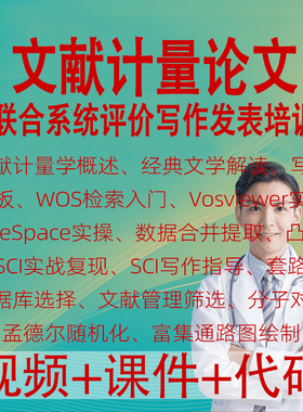 文献计量系统评价写作发高分SCI文献复现Vosviewer CiteSpace教程