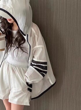 韩国潮女童防晒衣套装夏季薄款中大童皮肤衣洋气韩版儿童运动夏装