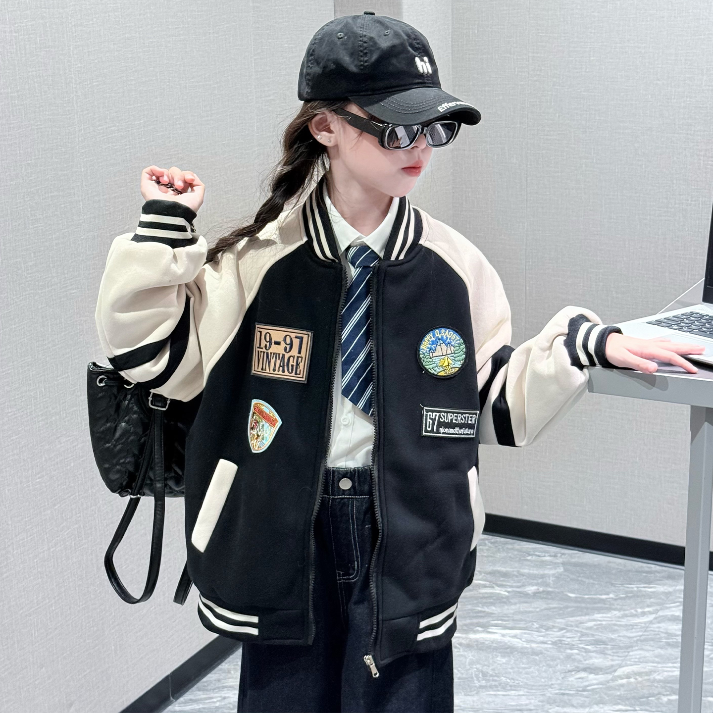 女童棉衣外套冬款2025新款中大儿童韩系冬季夹棉加厚保暖棒球服潮