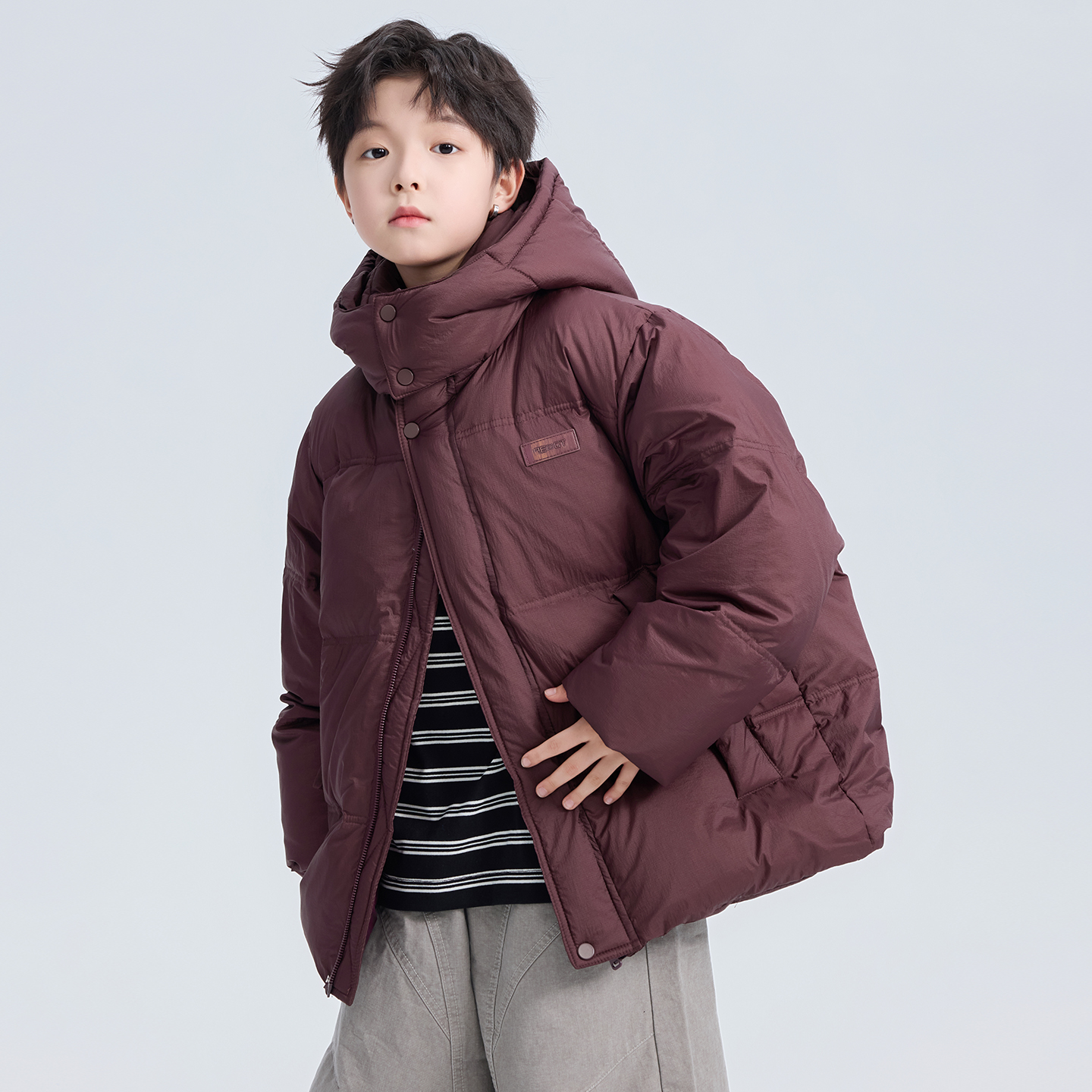 男童羽绒服冬装白鸭绒保暖外套潮