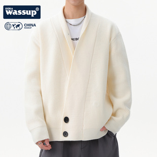 宽松上衣慵懒风男女款 外套男秋冬季 毛衣外套 WASSUP针织开衫 DORA
