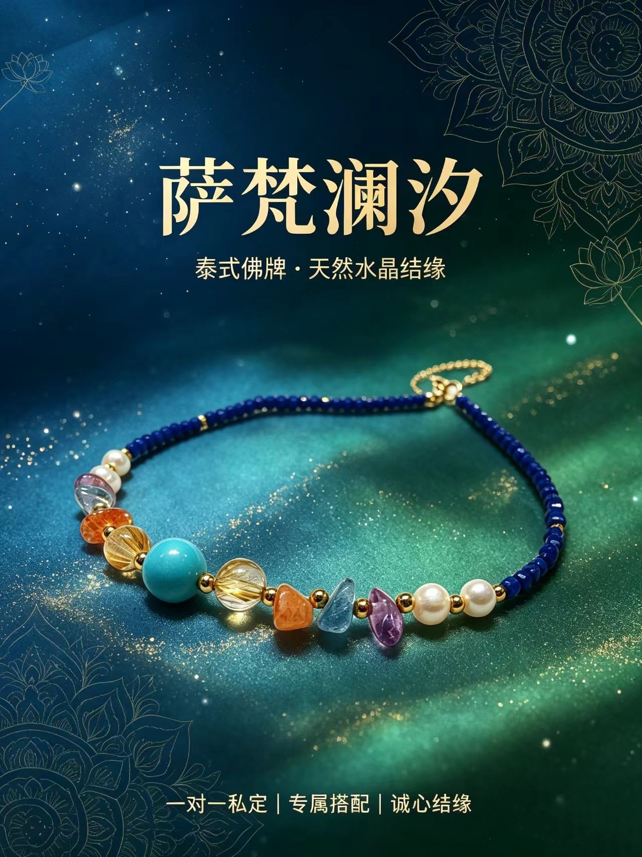 泰国版天然水晶手链