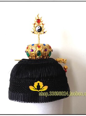 道士帽子法器法帽高功帽法冠正一派帽五老冠火焰冠法帽莲花道帽