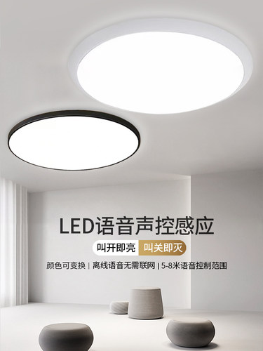 语音控制吸顶照明灯LED现代房间