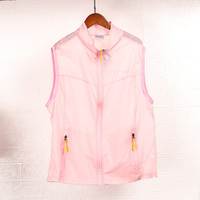 速干女士马夹户外透气轻薄运动无袖外套跑步野营徒步防晒衣登山