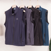 大码 男士 立领运动马夹宽松背心无袖 速干马甲透气薄款 坎肩 户外夏季