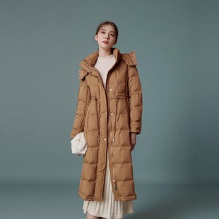 恺诗依羽绒服FM1007-19 鹅绒服2024冬季新款时尚中长款