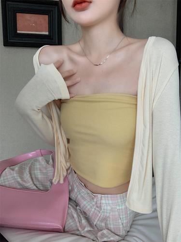 Real auction real price versatile soft waxy thin sunscreen air conditioner cardigan + bra