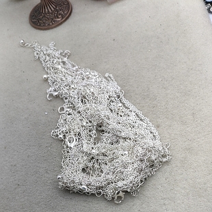 37满29元 银色项链链条 包邮