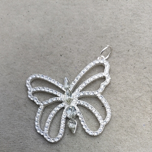 37满29元 满钻蝴蝶项链坠 包邮
