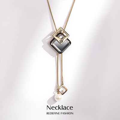 时尚长款毛衣链大气高档高级感