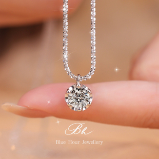 925银满天星莫桑钻项链女款2025新款钻石锁骨链女高级感轻奢小众