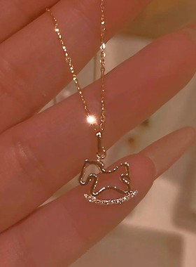 新年礼物十二生肖项链锁骨链高级感小木马吊坠送闺蜜生日礼物2026