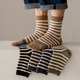 袜子男纯棉秋冬条纹中筒袜防臭吸汗学生青少年春秋ins潮运动长袜