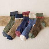 棉袜春秋韩版 袜子男潮ins纯棉个性 夏天防臭吸汗男士 日系中筒男袜