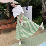 现货-数据好-日常通勤衬衫条纹半裙两件套306-24050p125k188，女装套装/套裙，浙宝306