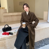 现货-雪尼尔90绒羽绒内胆风衣外套306-AW178-p285-k428，女装毛呢外套，浙宝306