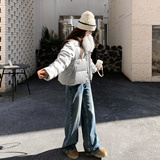 现货-醋酸缎面超大真狐狸毛领羽绒306-AW185-p330-k488，女装羽绒服，浙宝306