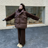 现货-氛围感高领毛衣裤子棉衣马甲三件套306-AW183-p275-k398，女装套装/套裙，浙宝306