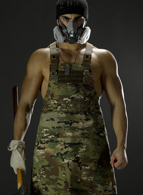 WARCHIEF/酋长迷彩战术围裙 户外自驾游野炊耐磨机械维修工作服