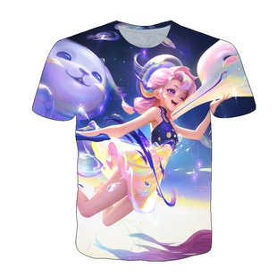 王者荣耀阿古朵江河有灵衣服男女装短袖t恤夏季青少年儿童COS上衣