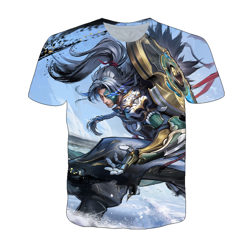 新王者荣耀夏侯惇霜北刀衣服男女装短袖t恤夏季青少年儿童COS上衣,男装,T恤,淘宝优惠券,粉丝福利购,淘宝优惠卷