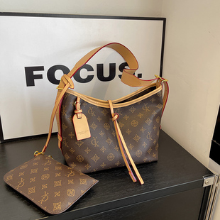 Clean Knock大容量包包女2026新款通勤托特包时尚老花单肩斜挎包