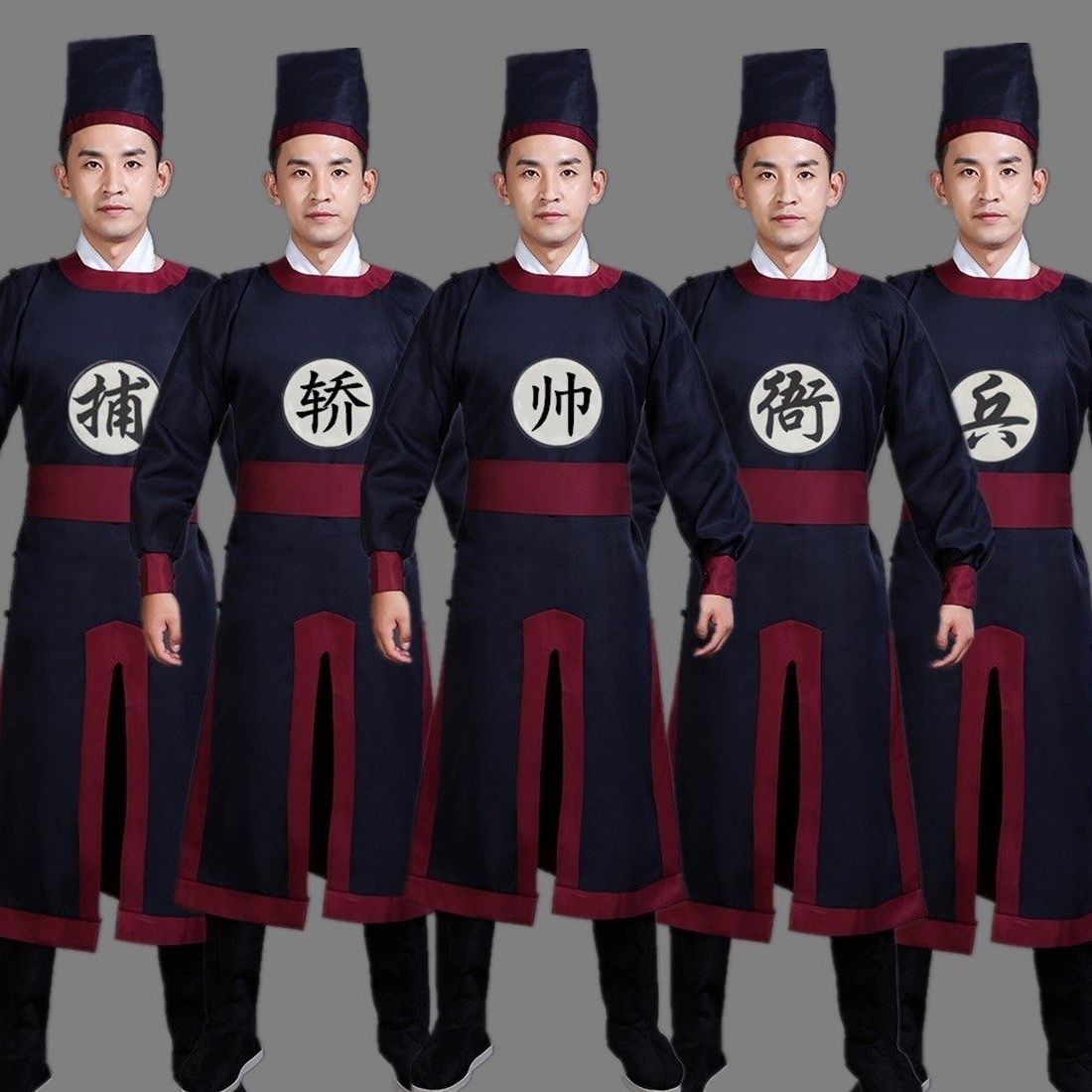 热卖明朝衙役服装古装男话剧演出服套装捕快御前侍卫狱卒抬轿轿夫