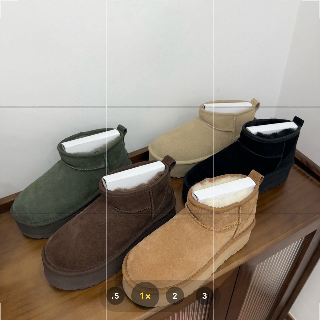 桑坡羊皮毛一体周冬雨同款mini雪地靴一脚蹬低筒5公分靴冬季款