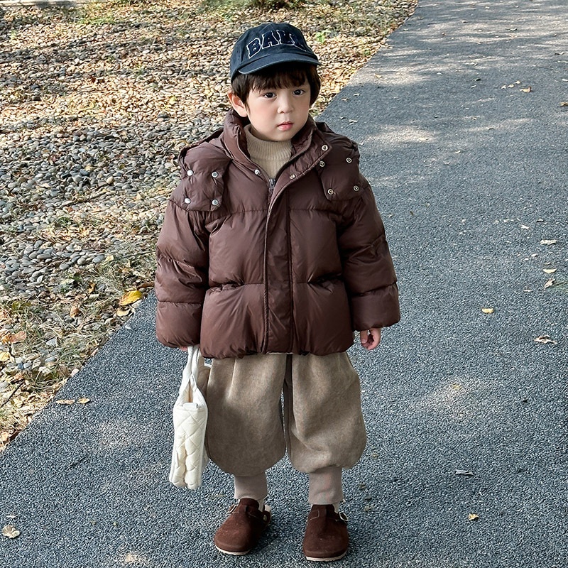 儿童羽绒服2024冬季时尚保暖冬装男童韩版双拉链90白鸭绒外套鹅绒