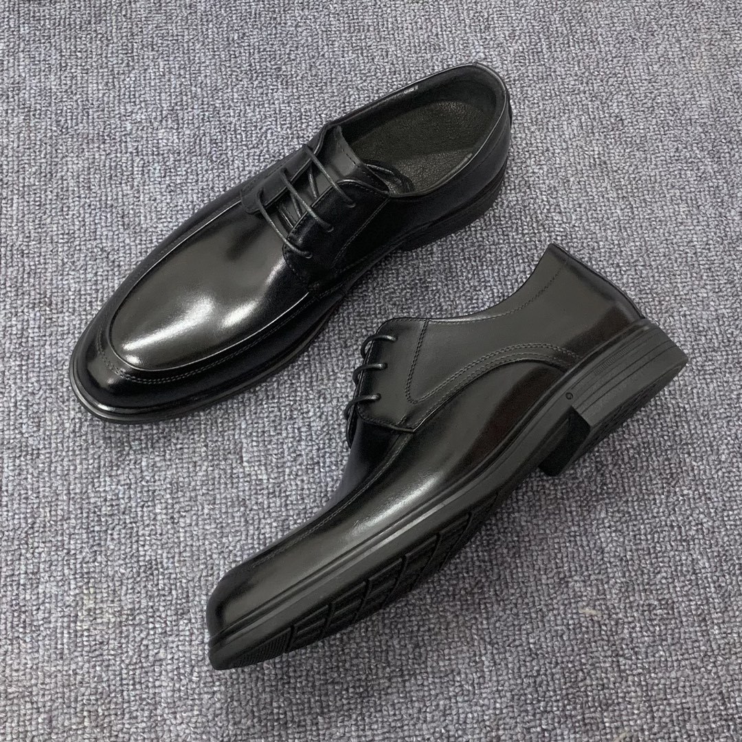 日本代购LP商务男鞋经典绑带黑色通勤正装上班婚鞋皮鞋头层牛皮鞋