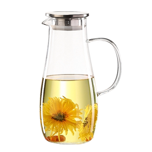 家用玻璃凉水壶耐热高温白开水杯具轻奢北欧2L大容量冷水壶泡茶壶