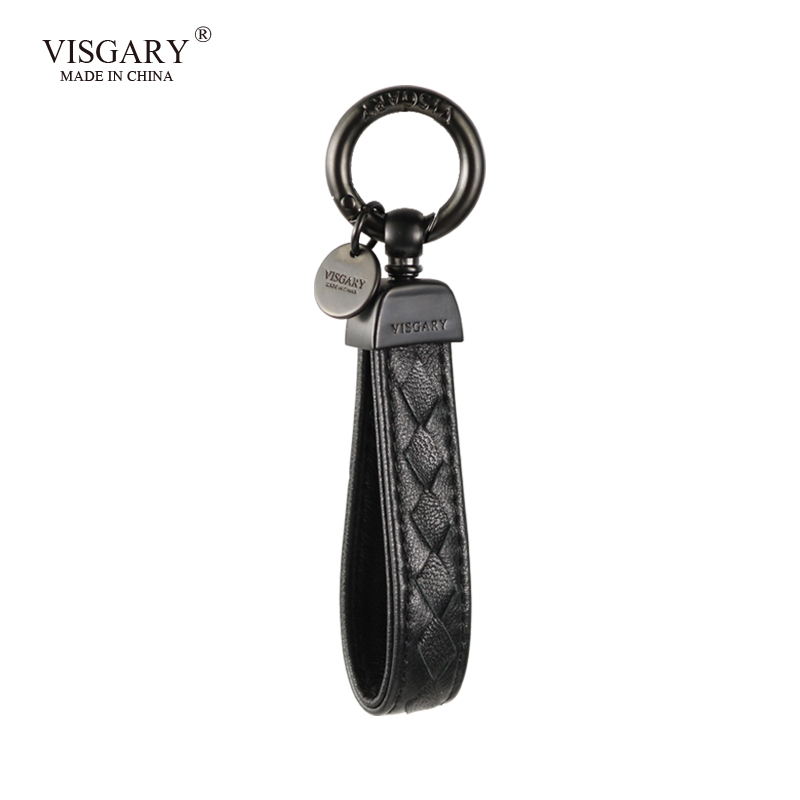 新款羊皮钥匙扣情侣款编织汽车挂件包包女生挂饰免费刻字包邮爆款