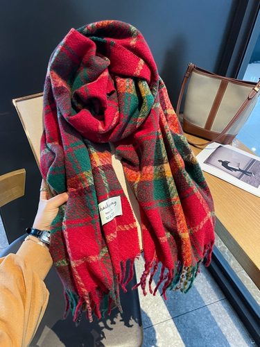 冬季流苏围巾保暖围脖女