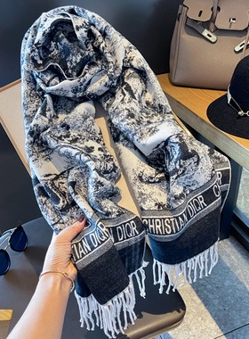 法国CINSKINS秋冬爆款赵丽颖空调披肩办公室百搭加厚保暖羊绒围巾